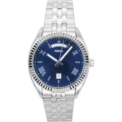 Fossil Campbell Stainless Steel Blue Dial Quartz Fs6140 Men's Watch