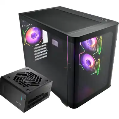 FSP S380 M-ATX ARGB Gaming Chassis and VITA GM 750W Power Supply Bundle (FSP09)