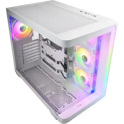 FSP M580 ARGB ATX Mid Tower Gaming Chassis - White
