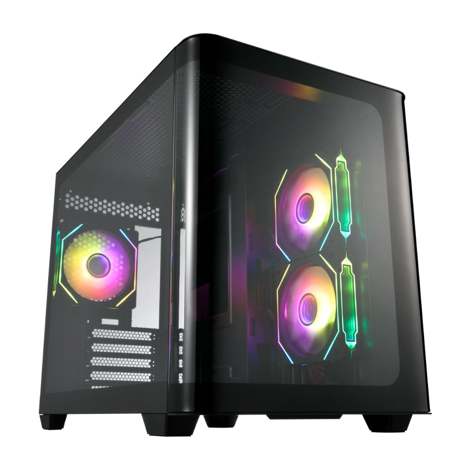 FSP S380 ARGB M-ATX Mid Tower Gaming Chassis - Black 2 FSP S380 ARGB M-ATX Mid Tower Gaming Chassis - Black - Image 2