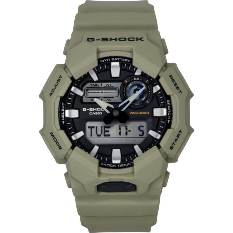 Casio G-Shock Analog Digital Bio-Based Resin Strap Black Dial Quartz GA-010-5A 200M Men's Watch Casio G-Shock Analog Digital Bio-Based Resin Strap Black Dial Quartz GA-010-5A 200M Men's Watch