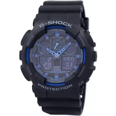 Casio G-Shock World Time Alarm GA-100-1A2 GA-100 Men's Watch