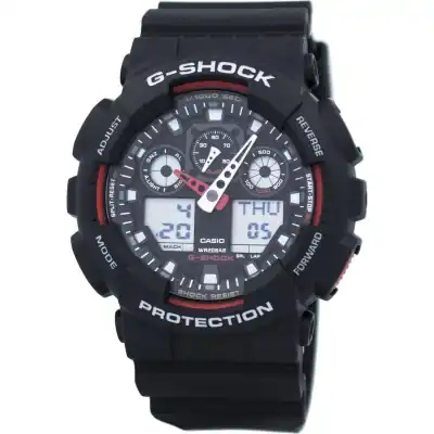 Casio G-Shock Velocity Indicator Alarm GA-100-1A4 Men's Watch