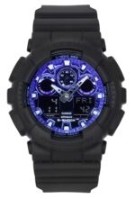 Casio G-Shock Analog Digital Resin Strap Blue Dial Quartz GA-100FL-1A 200M Men's Watch