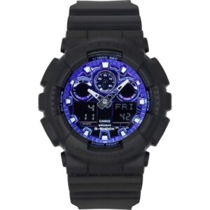 Casio G-Shock Analog Digital Resin Strap Blue Dial Quartz GA-100FL-1A 200M Men's Watch