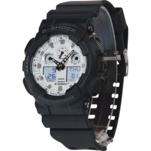 Casio G-Shock Analog Digital Resin Strap White Dial Quartz GA-100WD-1A 200M Men's Watch