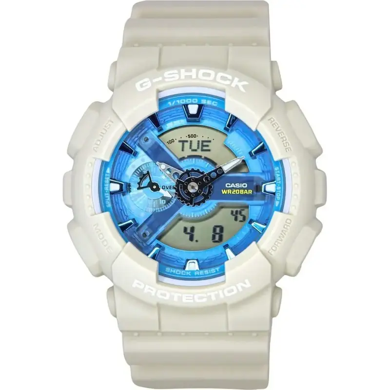 Casio G-Shock Analog Digital Bio-Based Resin Blue Dial Quartz GA-110AS-5A 200M Men's Watch