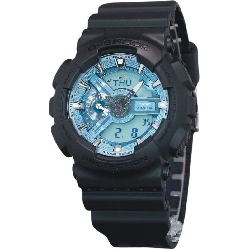 Casio G-Shock Analog Digital Resin Strap Ocean Blue Dial Quartz GA-110CD-1A2 200M Men's Watch