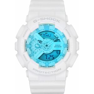 Casio G-Shock Analog Digital White Resin Strap Multicolor Dial Quartz GA-110TL-7A 200M Men's Watch