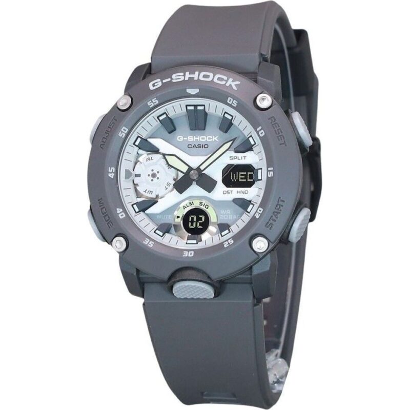 Casio G-Shock Hidden Glow Series Analog Digital Resin Strap Grey Dial Quartz GA-2000HD-8A 200M Men's Watch