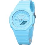 Casio G-Shock Analog Digital Bio Based Resin Strap Blue Dial Quartz GA-2100-2A2 200M Men's Watch
