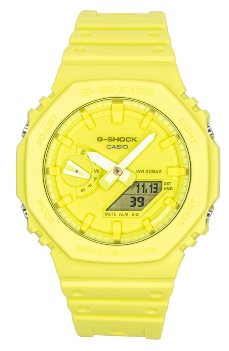 Casio G-Shock Analog Digital Bio-Based Resin Strap Green Dial Quartz GA-2100-9A9 200M Men's Watch