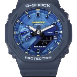 Casio G-Shock Analog Digital Bio-Based Resin Strap Blue Dial Quartz GA-2100AS-2A 200M Men's Watch