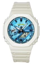 Casio G-Shock Analog Digital Bio-Based Resin Strap Blue Dial Quartz GA-2100AS-5A 200M Men's Watch