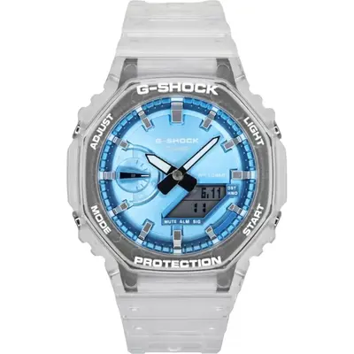 Casio G-Shock Analog Digital Resin Strap Blue Dial Quartz GA-2100BM-7A2 200M Unisex Watch