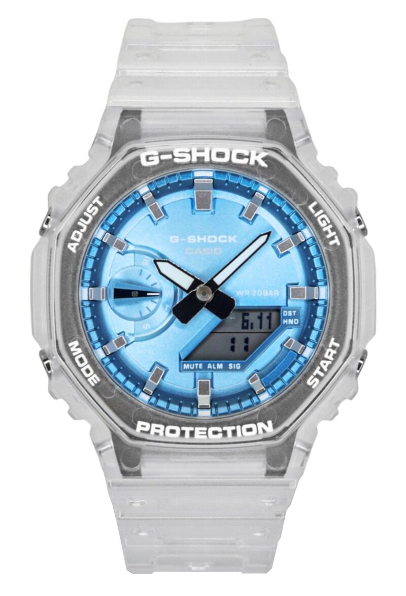 Casio G-Shock Analog Digital Resin Strap Blue Dial Quartz GA-2100BM-7A2 200M Unisex Watch