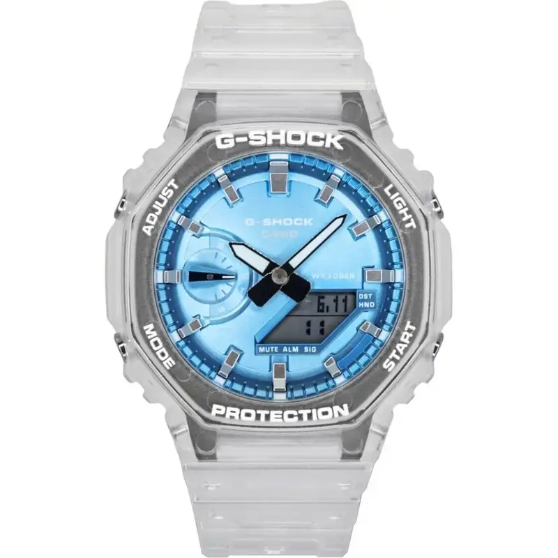 Casio G-Shock Analog Digital Resin Strap Blue Dial Quartz GA-2100BM-7A2 200M Unisex Watch