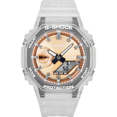 Casio G-Shock Analog Digital Resin Strap Bronze Dial Quartz GA-2100BM-7A5 200M Unisex Watch