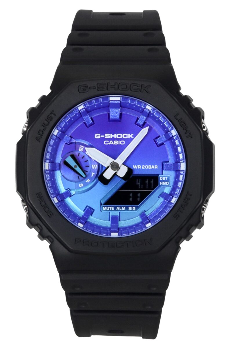 Casio G-Shock Analog Digital Bio-Based Resin Strap Blue Dial Quartz GA-2100FL-1A 200M Men's Watch