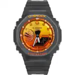 Casio G-Shock Analog Digital Resin Strap Orange Dial Quartz GA-2100FLS-8A4 200M Men's Watch