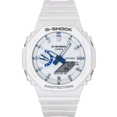 Casio G-Shock Analog Digital Resin Strap White Dial Quartz GA-2100HDS-7A 200M Men's Watch