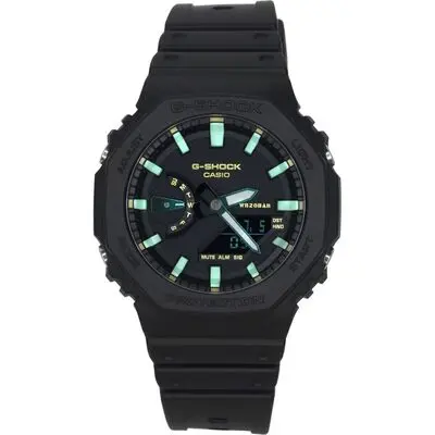 Casio G-Shock Analog Digital Resin Strap Black Dial Quartz GA-2100RC-1A 200M Men's Watch