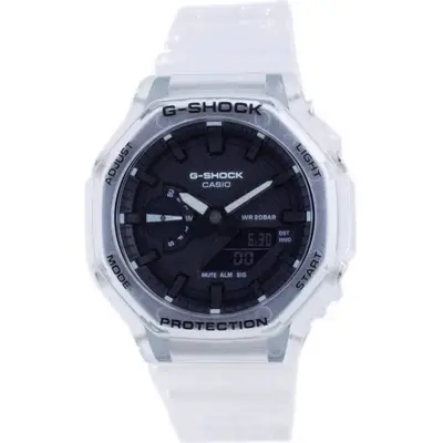 Casio G-shock Skeleton Transparent Diver's Analog Digital Quartz Ga-2100ske-7a Ga2100ske-7 200m Men's Watch