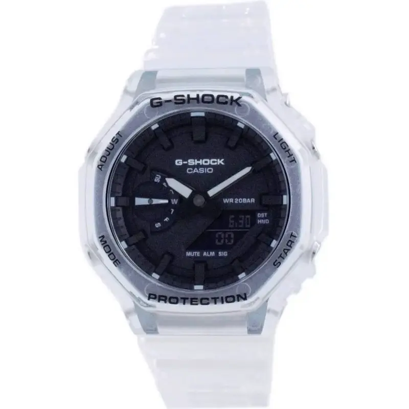 Casio G-shock Skeleton Transparent Diver's Analog Digital Quartz Ga-2100ske-7a Ga2100ske-7 200m Men's Watch