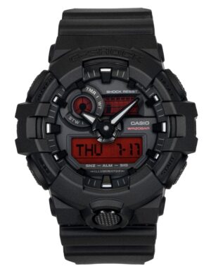 Casio G-Shock Analog Digital Resin Strap Black Dial Quartz GA-700BBR-1A 200M Men's Watch