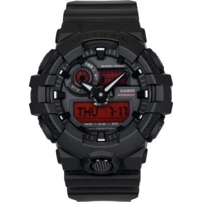 Casio G-Shock Analog Digital Resin Strap Black Dial Quartz GA-700BBR-1A 200M Men's Watch