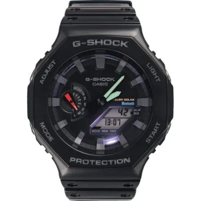 Casio G-Shock Analog Digital Mobile Link Black Resin Strap Tough Solar Power GA-B2100-1A 200M Men's Watch