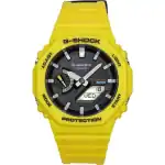 Casio G-Shock Mobile Link Analog Digital Yellow Resin Strap Black Dial Solar GA-B2100C-9A 200M Men's Watch
