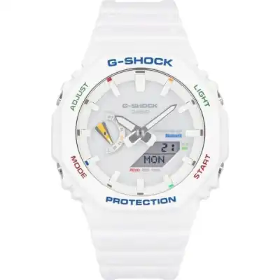 Casio G-Shock Analog Digital Resin Strap White Dial Tough Solar GA-B2100FC-7A 200M Men's Watch