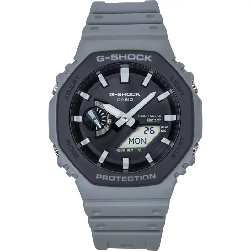 Casio G-Shock Analog Digital Smartphone Link Bio-Based Resin Strap Grey Dial Tough Solar GA-B2100LUU-8A 200M Men's Watch