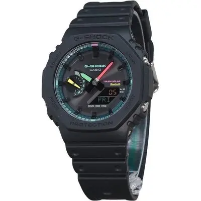 Casio G-Shock Analog Digital Smartphone Link Multi Fluorescent Accents Series Tough Solar GA-B2100MF-1A 200M Men's Watch