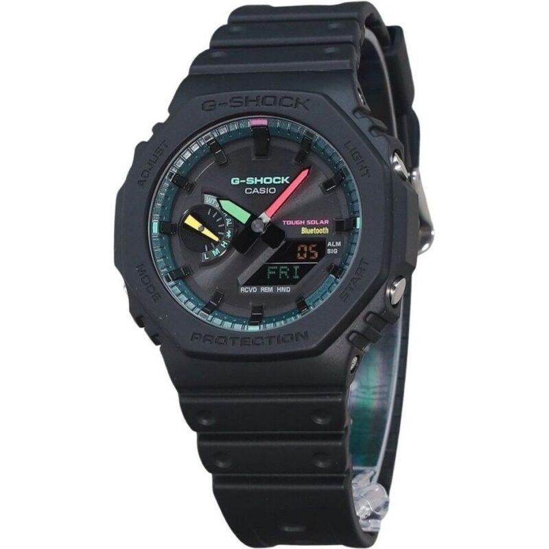 Casio G-Shock Analog Digital Smartphone Link Multi Fluorescent Accents Series Tough Solar GA-B2100MF-1A 200M Men's Watch
