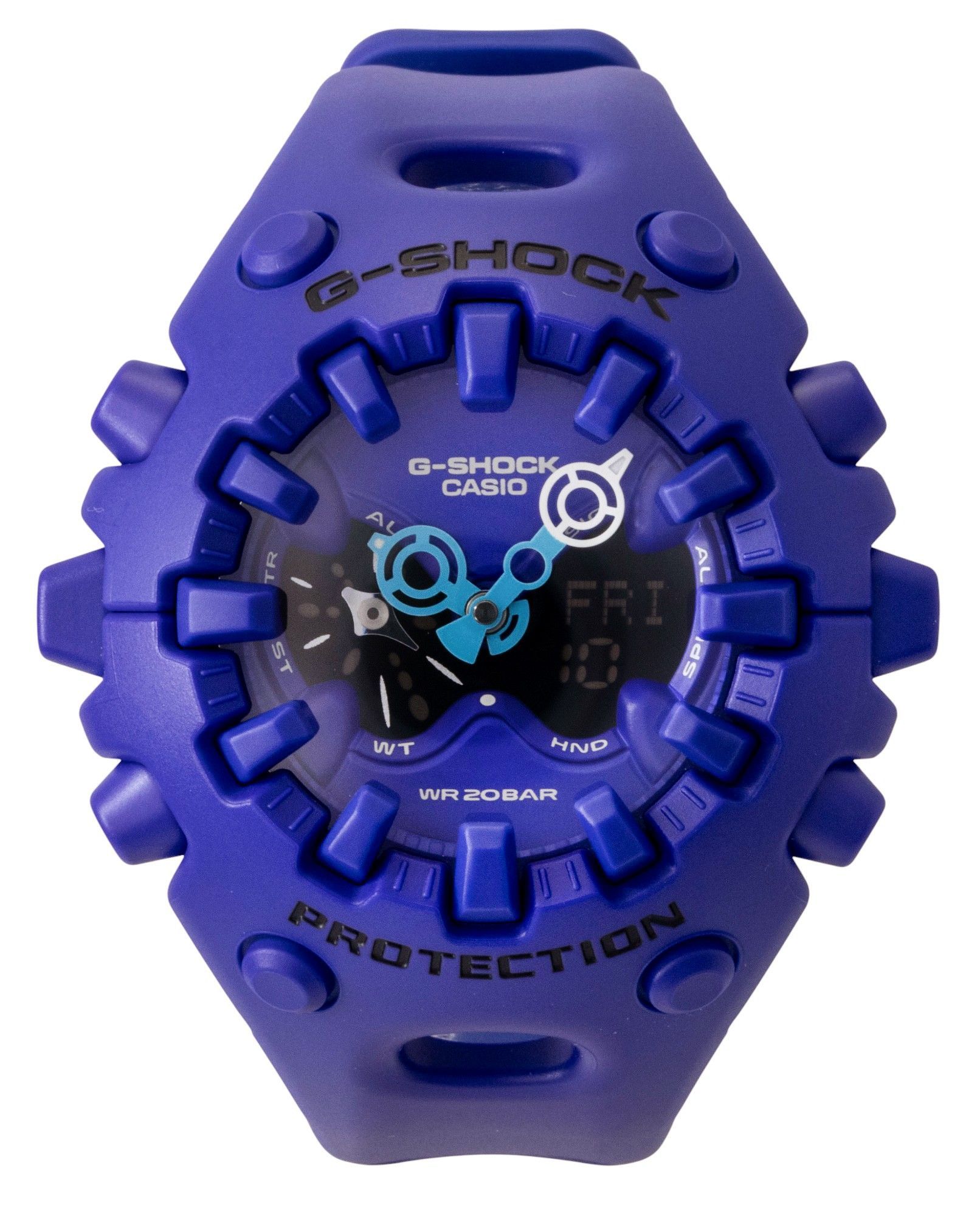 Casio G-Shock Analog Digital Resin Strap Blue Dial Quartz GA-V01-2A 200M Men's Watch