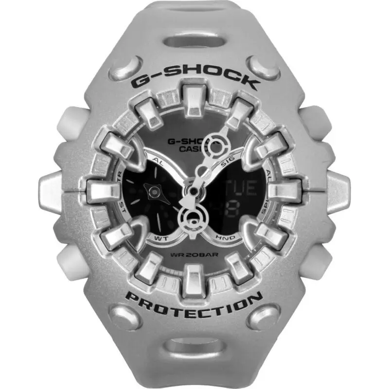 Casio G-Shock Analog Digital Resin Strap Silver Dial Quartz GA-V01A-8A 200M Unisex Watch