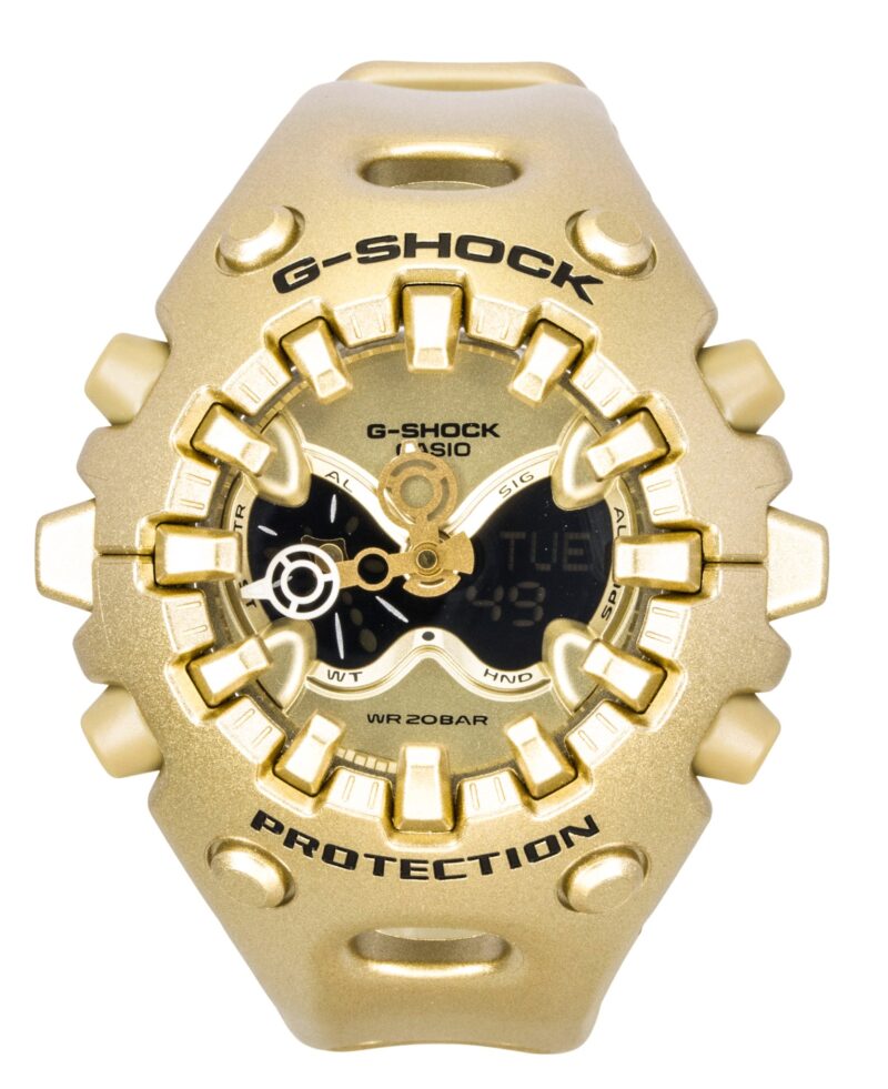 Casio G-Shock Analog Digital Resin Strap Gold Dial Quartz GA-V01A-9A 200M Unisex Watch