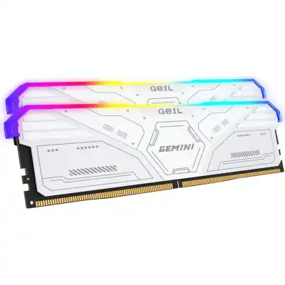 GeiL Gemini RGB 32GB KIT(2X16GB) 6000MHz DDR5 Desktop Gaming Memory - White