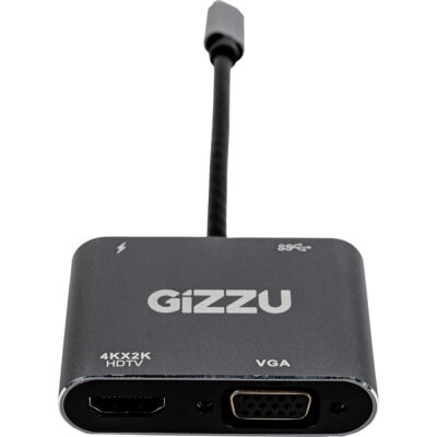 Gizzu 4-in-1 Type-C to HDMI/VGA/USB3.0 Hub