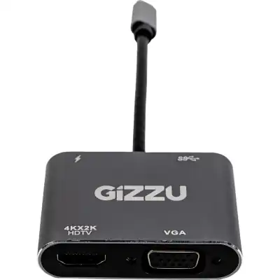 Gizzu 4-in-1 Type-C to HDMI/VGA/USB3.0 Hub