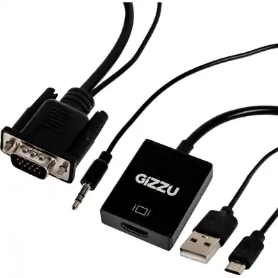 Gizzu 1080P VGA to HDMI Adapter with Audio