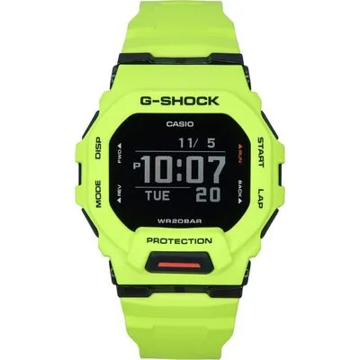 Casio G-Shock G-Squad Digital Smartphone Link Yellow Resin Strap Quartz GBD-200-9 200M Men's Watch