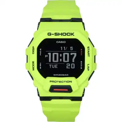 Casio G-Shock G-Squad Digital Smartphone Link Yellow Resin Strap Quartz GBD-200-9 200M Men's Watch