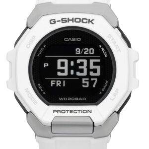 Casio G-Shock G-Squad Digital Smartphone Link White Bio-Based Resin Quartz GBD-300-7 200M Men's Watch