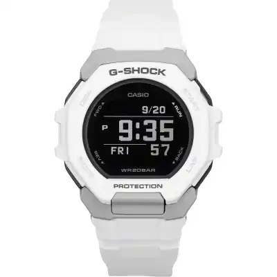 Casio G-Shock G-Squad Digital Smartphone Link White Bio-Based Resin Quartz GBD-300-7 200M Men's Watch