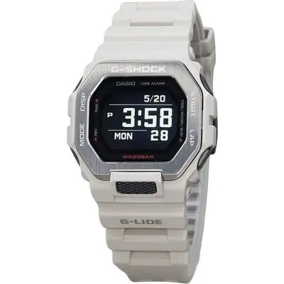 Casio G-Shock G-Lide Digital Smartphone Link Grey Resin Strap Quartz GBX-100-8 200M Men's Watch