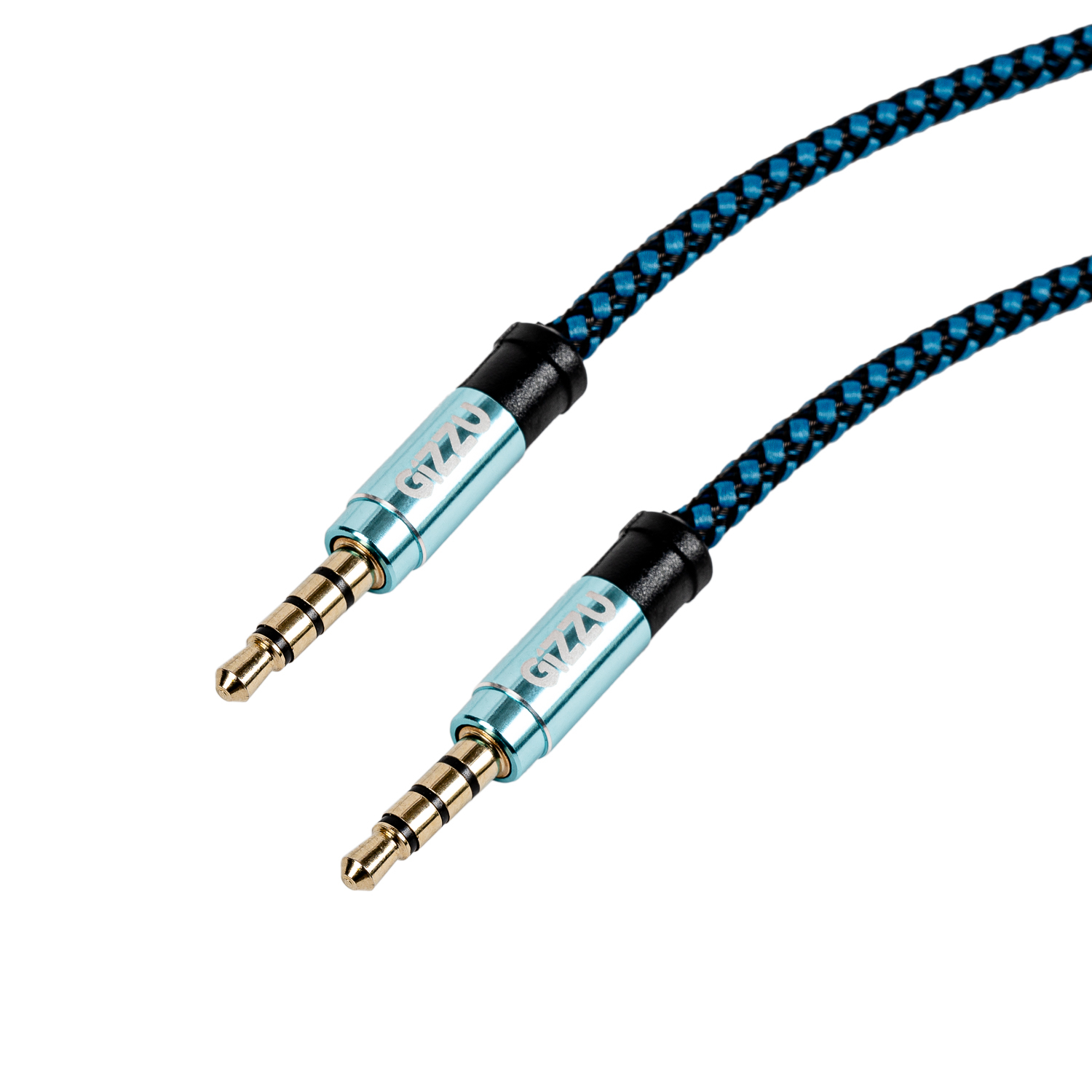 Gizzu 3.5mm AUX Cable 1.5m - Black/Blue 1 Gizzu 3.5mm AUX Cable 1.5m - Black/Blue