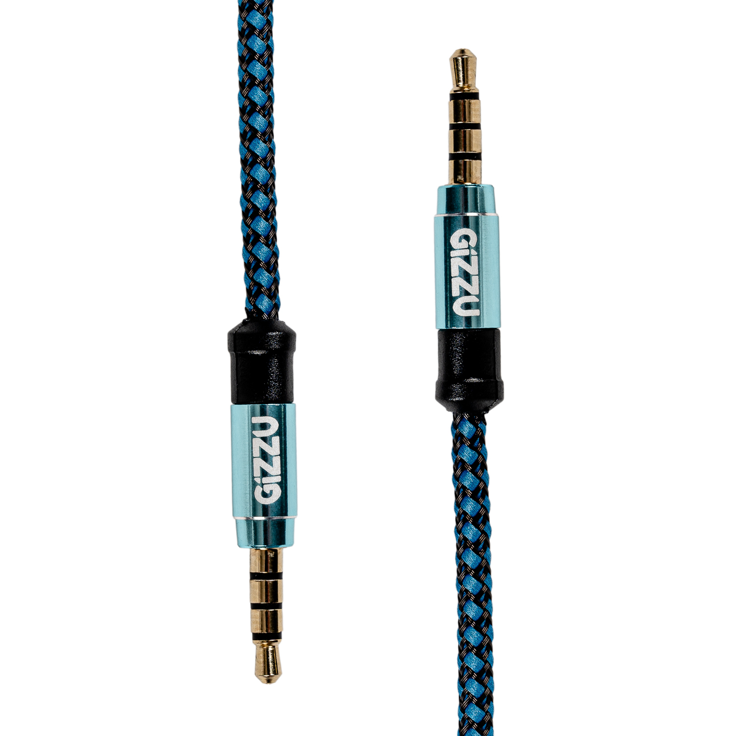 Gizzu 3.5mm AUX Cable 1.5m - Black/Blue 2 Gizzu 3.5mm AUX Cable 1.5m - Black/Blue - Image 2